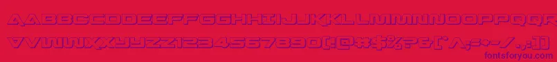 Quarkstorm3D Font – Purple Fonts on Red Background