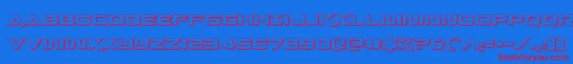 Quarkstorm3D Font – Red Fonts on Blue Background