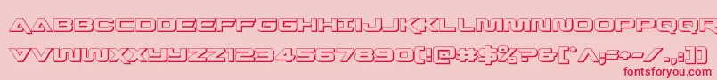 Quarkstorm3D Font – Red Fonts on Pink Background