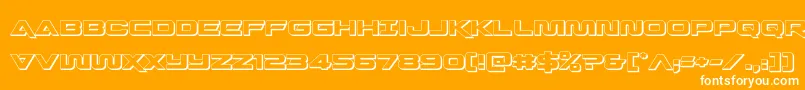 Quarkstorm3D Font – White Fonts on Orange Background