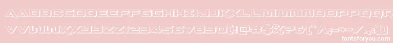 Quarkstorm3D Font – White Fonts on Pink Background