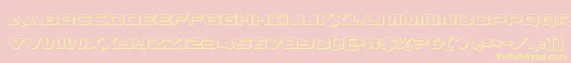 Quarkstorm3D Font – Yellow Fonts on Pink Background