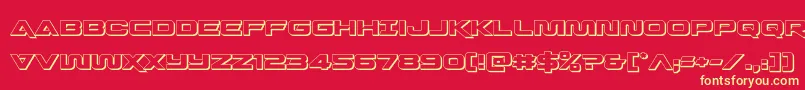 Quarkstorm3D Font – Yellow Fonts on Red Background