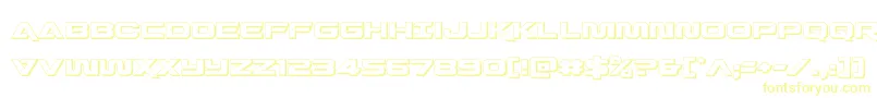 フォントQuarkstorm3D – 黄色のフォント