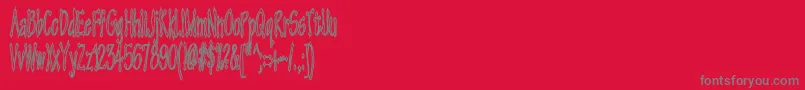 Androganonamous Font – Gray Fonts on Red Background