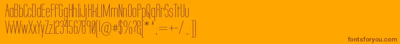 Labtsec Font – Brown Fonts on Orange Background