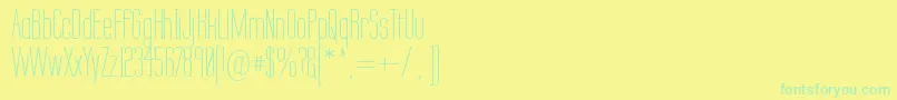 Labtsec Font – Green Fonts on Yellow Background
