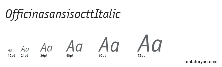 Размеры шрифта OfficinasansisocttItalic