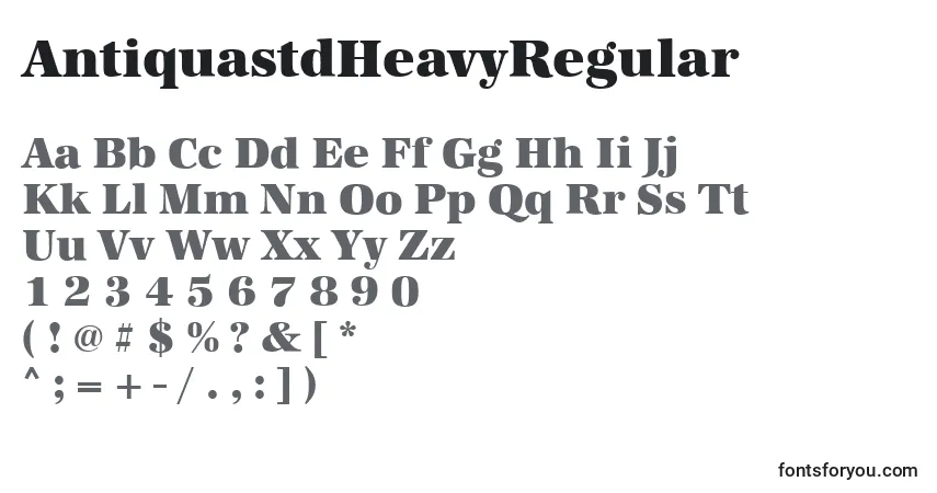 Шрифт AntiquastdHeavyRegular – алфавит, цифры, специальные символы