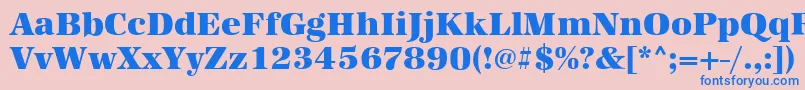 AntiquastdHeavyRegular Font – Blue Fonts on Pink Background