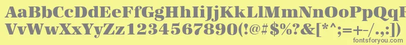 AntiquastdHeavyRegular Font – Gray Fonts on Yellow Background