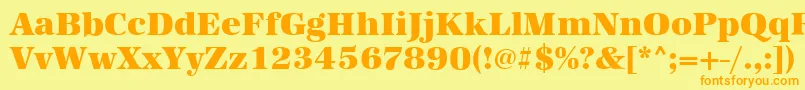 AntiquastdHeavyRegular Font – Orange Fonts on Yellow Background