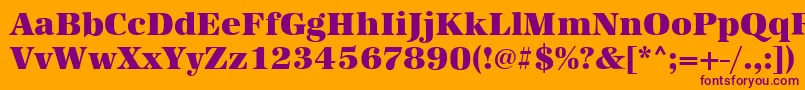 AntiquastdHeavyRegular Font – Purple Fonts on Orange Background