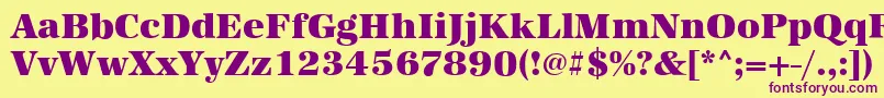 AntiquastdHeavyRegular Font – Purple Fonts on Yellow Background