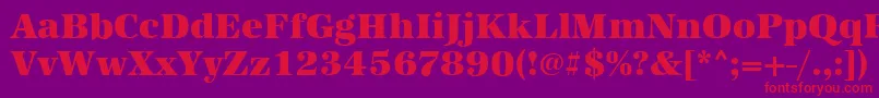 AntiquastdHeavyRegular-Schriftart – Rote Schriften auf violettem Hintergrund