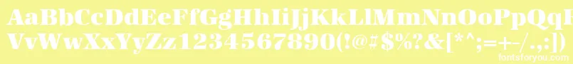 AntiquastdHeavyRegular Font – White Fonts on Yellow Background