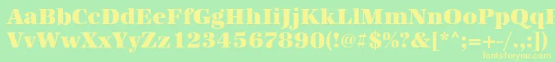 AntiquastdHeavyRegular Font – Yellow Fonts on Green Background