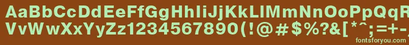 Шрифт Encycbol – зелёные шрифты на коричневом фоне