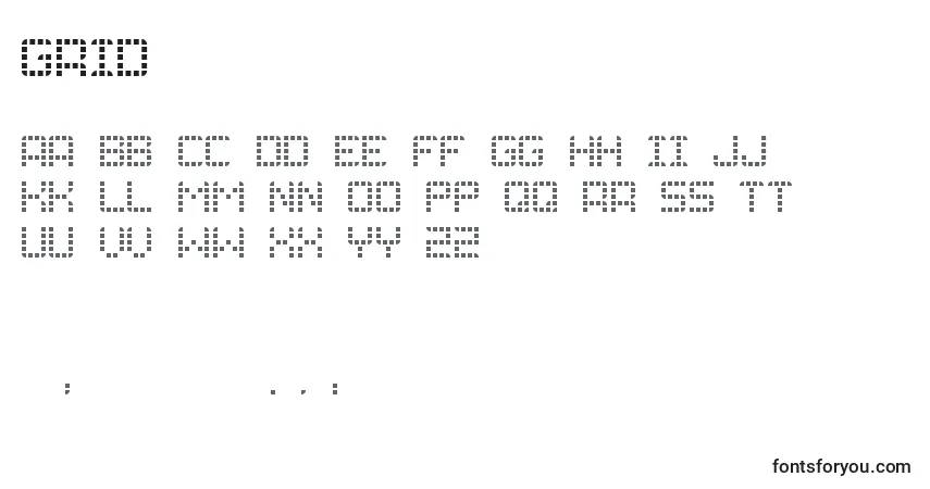 Czcionka Grid – alfabet, cyfry, specjalne znaki