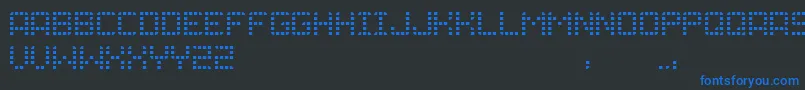 フォントGrid – 黒い背景に青い文字