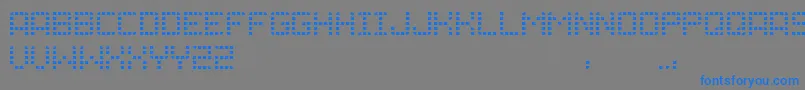 フォントGrid – 灰色の背景に青い文字