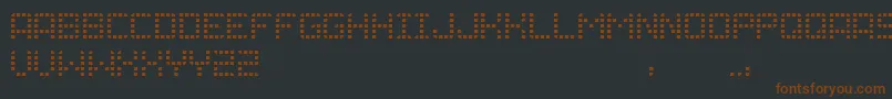 フォントGrid – 黒い背景に茶色のフォント