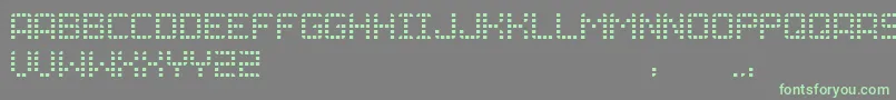 フォントGrid – 灰色の背景に緑のフォント