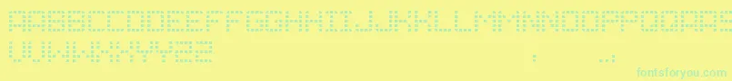 Grid Font – Green Fonts on Yellow Background
