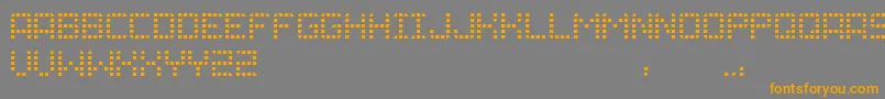 フォントGrid – オレンジの文字は灰色の背景にあります。