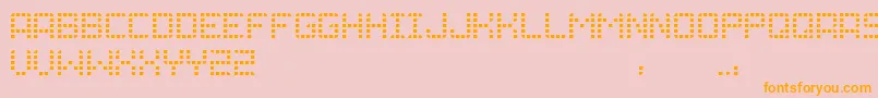 Grid Font – Orange Fonts on Pink Background
