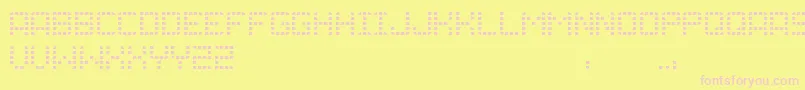 Grid-Schriftart – Rosa Schriften auf gelbem Hintergrund