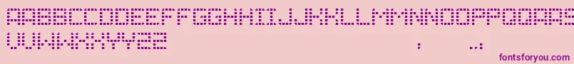 Grid Font – Purple Fonts on Pink Background