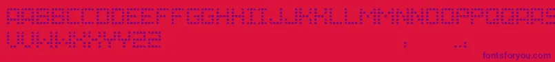 Grid Font – Purple Fonts on Red Background