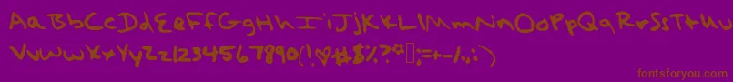 フォントTaylorSwiftHandwritingFont – 紫色の背景に茶色のフォント