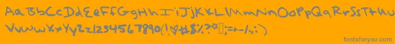 フォントTaylorSwiftHandwritingFont – オレンジの背景に灰色の文字