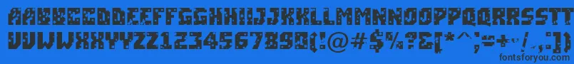 フォントASimplerstrs – 黒い文字の青い背景