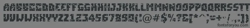 フォントASimplerstrs – 黒い文字の灰色の背景