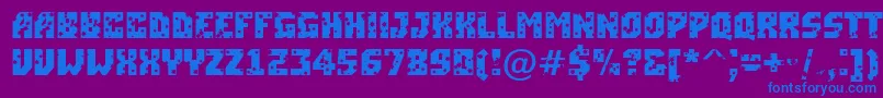 ASimplerstrs-Schriftart – Blaue Schriften auf violettem Hintergrund