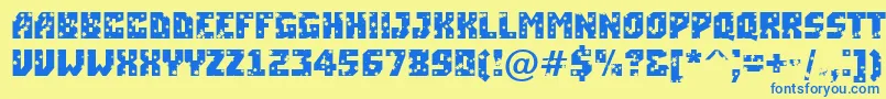 ASimplerstrs Font – Blue Fonts on Yellow Background