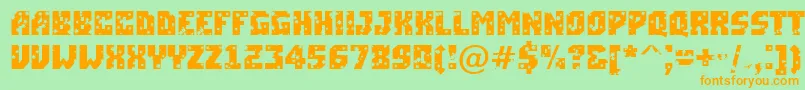 ASimplerstrs Font – Orange Fonts on Green Background