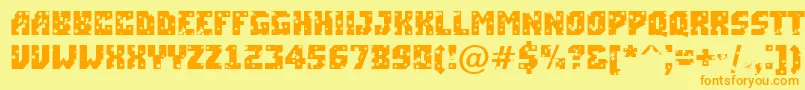 ASimplerstrs Font – Orange Fonts on Yellow Background