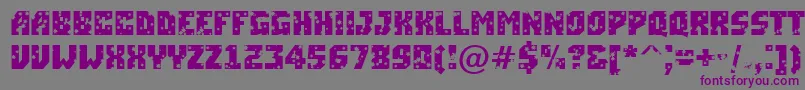Шрифт ASimplerstrs – фиолетовые шрифты на сером фоне