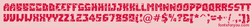 ASimplerstrs Font – Red Fonts on Pink Background