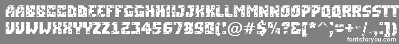 フォントASimplerstrs – 灰色の背景に白い文字