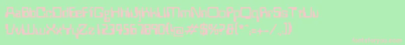Westm-Schriftart – Rosa Schriften auf grünem Hintergrund