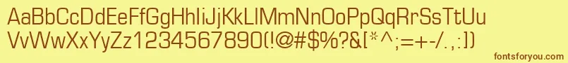 Шрифт PalindromeCondensedSsiCondensed – коричневые шрифты на жёлтом фоне