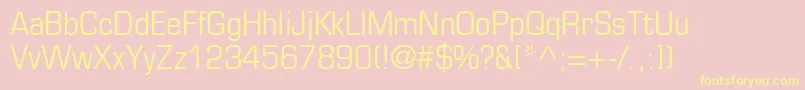 PalindromeCondensedSsiCondensed-Schriftart – Gelbe Schriften auf rosa Hintergrund