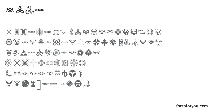 Schriftart Gerc – Alphabet, Zahlen, spezielle Symbole