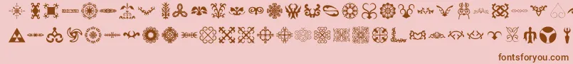 Gerc Font – Brown Fonts on Pink Background