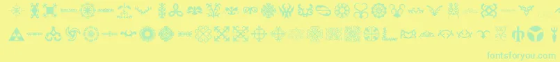 Gerc Font – Green Fonts on Yellow Background